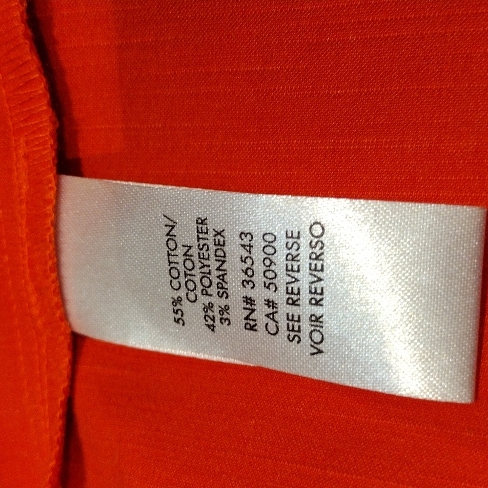 Calvin Klein TAG Satin Dress, Sleeveless SHIFT, ZipUp, Orange, Stretchy, 4 - Picture 12 of 14